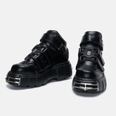 Women 2023 New Dark Punk Leather Shoes Metal Niche Low-BS01031-Veeddydropshipping